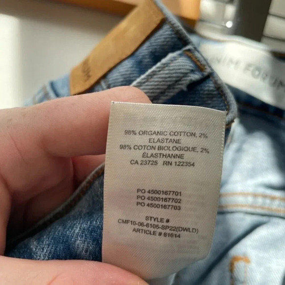 Aritzia Denim Forum The Arlo High Rise Straight Denim Jean Size 26, 28L - Picture 10 of 10